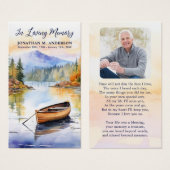 Boot Lake Memorial Foto begrafenis Kaart (Voorkant /achterkant)