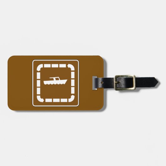 Boot Launch Area Symbool Sign Bagagelabel (Voorkant horizontaal)