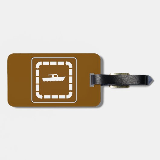 Boot Launch Area Symbool Sign Bagagelabel (Achterkant horizontaal)