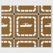 Boot Launch Area Symbool Sign Cadeaupapier (Vlak)