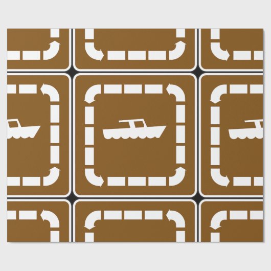 Boot Launch Area Symbool Sign Cadeaupapier (Vlak)