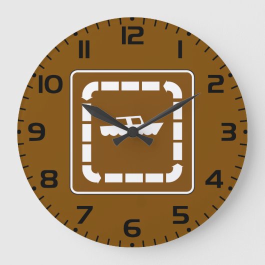 Boot Launch Area Symbool Sign Grote Klok (Voorkant)