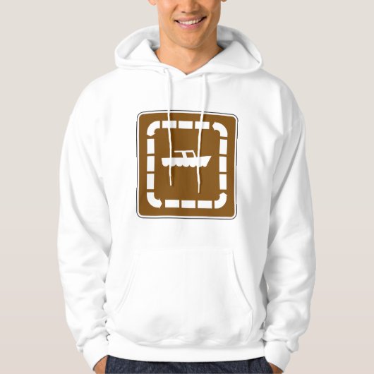Boot Launch Area Symbool Sign Hoodie (Voorkant)