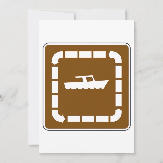 Boot Launch Area Symbool Sign Kaart (Voorkant)