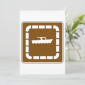 Boot Launch Area Symbool Sign Kaart (Staand voorkant)