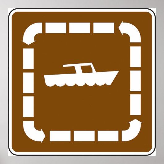 Boot Launch Area Symbool Sign Poster (Voorkant)