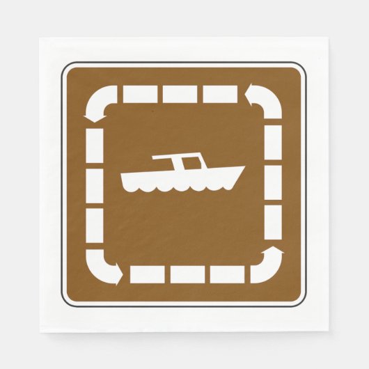 Boot Launch Area Symbool Sign Servet (Voorkant)