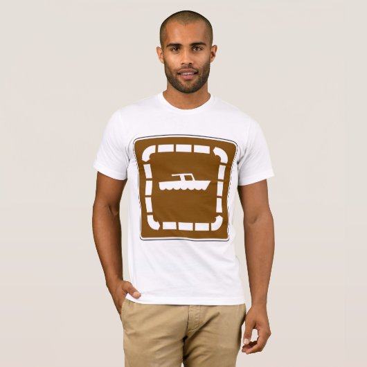 Boot Launch Area Symbool Sign T-shirt (Voorkant volledig)