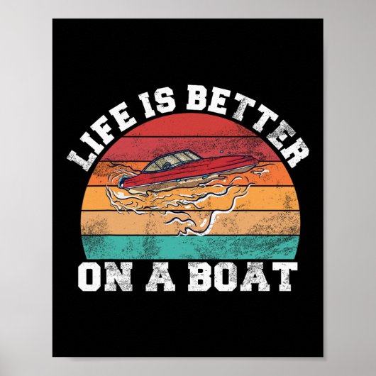 Boot Leven Kapitein Varende Schipper Zeelieden Mot Poster (Voorkant)