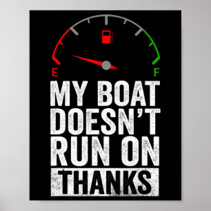 Boot loopt niet op dankzij bootkapitein boot eigen poster
