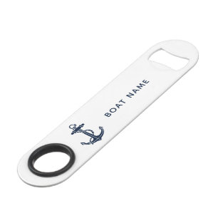 Boot Marine Blue Anchor Nautische Cruise Custom Speed Flessenopener
