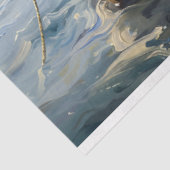 Boot met Bord Lila Bloemen Decoupage Tissuepapier (Detail)