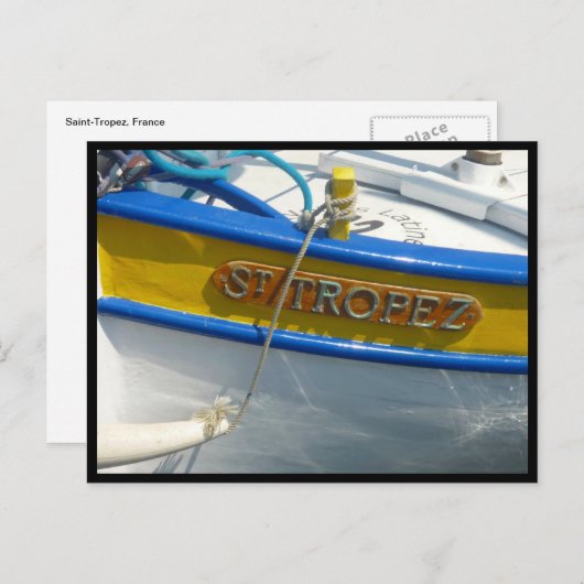 boot met de heilige tropez briefkaart (Voorkant / Achterkant)