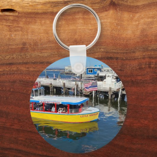 Boot met glazen bodem - Monterey CA Sleutelhanger (Voorkant)