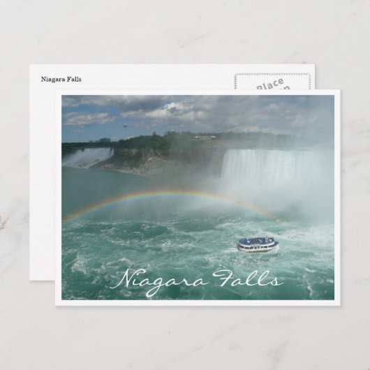 boot met herfsten van niagara briefkaart (Voorkant / Achterkant)