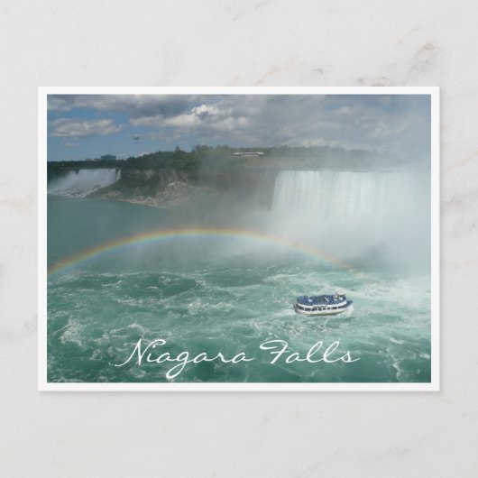 boot met herfsten van niagara briefkaart (Voorkant)