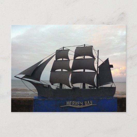 boot met hervey bay briefkaart (Voorkant)