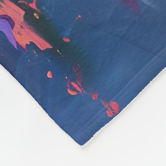 Boot met kleurrijke wilde bloemen fleece deken (Hoek)