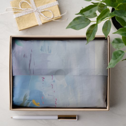 Boot met kleurrijke Wildflower Decoupage Tissuepapier (Geschenk)