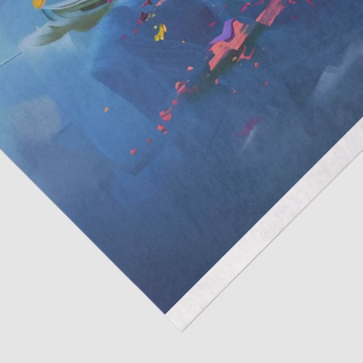 Boot met kleurrijke Wildflower Decoupage Tissuepapier (Detail)