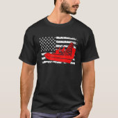  boot met patriottische vleugelboot met zwemboot t-shirt (Voorkant)