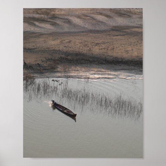 Boot Myanmar Beach Wall Art & Decor Design Poster (Voorkant)