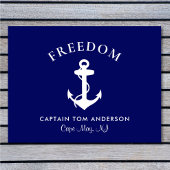 Boot Nautisch Anker Blauw Kapitein Familie Monogra Deurmat