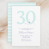 Boot Ocean Nautical Coastal Elegant 30e verjaardag Kaart