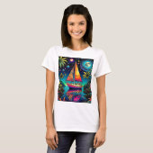 Boot onder Moonlit sky 2 T-shirt (Voorkant volledig)