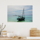 Boot op Cocoyer-strand - Haïti 2018 Poster (Keuken)