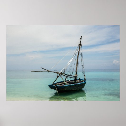 Boot op Cocoyer-strand - Haïti 2018 Poster (Voorkant)
