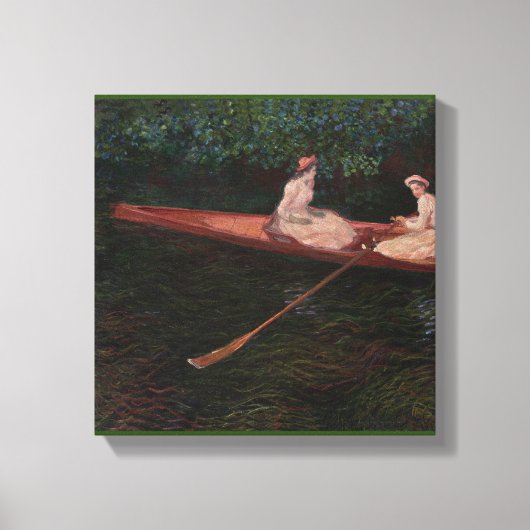 Boot op de Epte - Claude Monet - c1890 Canvas Afdruk (Voorkant)