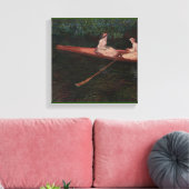 Boot op de Epte - Claude Monet - c1890 Canvas Afdruk (Insitu (Woonkamer))