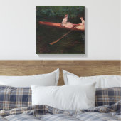 Boot op de Epte - Claude Monet - c1890 Canvas Afdruk (Insitu (Slaapkamer))