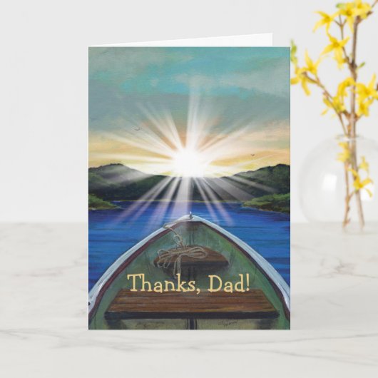 Boot op de Gepersonaliseerde Kaart van het Meer (Gele Bloem)