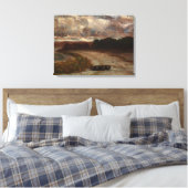 Boot op de Oever - Edward Mitchell Bannister  Canvas Afdruk (Insitu (Slaapkamer))