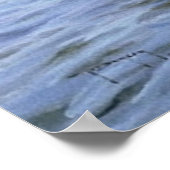 boot op een rivierkunstwerk poster (Hoek)