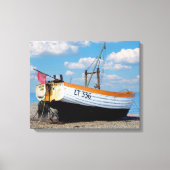 Boot op het strand canvas afdruk (Voorkant)