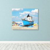 Boot op het strand canvas afdruk (Insitu (Houten vloer))
