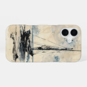 Boot op het strand iPhone 16 hoesje (Achterkant horizontaal)