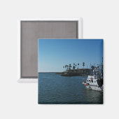 Boot op Oceanside Harbour - CA Magneet (Voorkant / Achterkant)