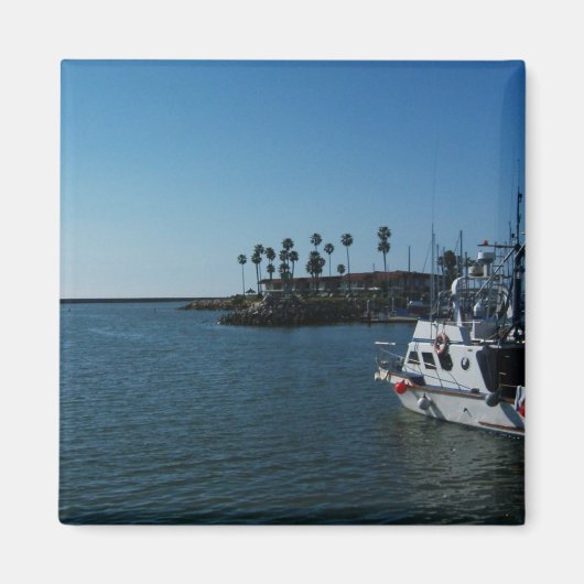 Boot op Oceanside Harbour - CA Magneet (Voorkant)