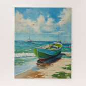 Boot op strand puzzel (Verticaal)