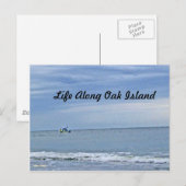 Boot op zee briefkaart (Voorkant / Achterkant)