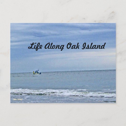 Boot op zee briefkaart (Voorkant)