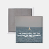 Boot op Zee-met vriendschap Quote Magneet (Voorkant / Achterkant)