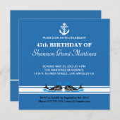 Boot Party Verjaardag Uitnodiging (Voorkant / Achterkant)