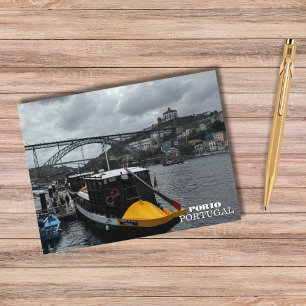  boot Porto Portugal Fotografie, Reizen Feestdagenkaart