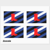 Boot Pride Flag Rechthoekige Sticker (Vel)