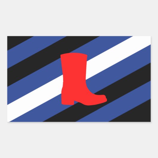 Boot Pride Flag Rechthoekige Sticker (Voorkant)